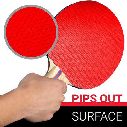 Ping Pong Paddle Set with Balls for 2–4 Players Table Tennis Starter Kit