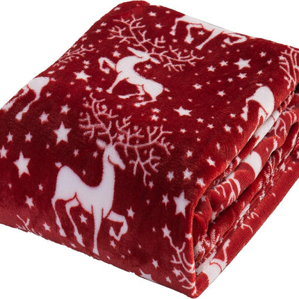 Velvet Touch Fleece Throw Blanket – Ultra Plush Christmas Holiday Print