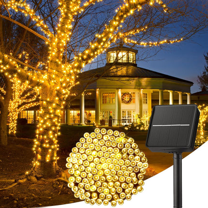 Waterproof Solar String Lights 40ft – 100 LEDs, 8 Modes for Outdoor Use