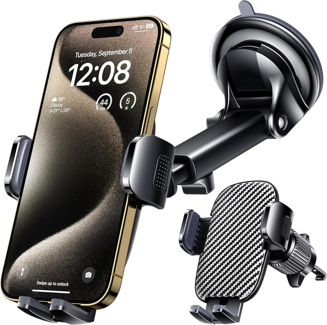 Universal Car Phone Holder – Windshield, Dashboard, Air Vent Mount for Smartphones