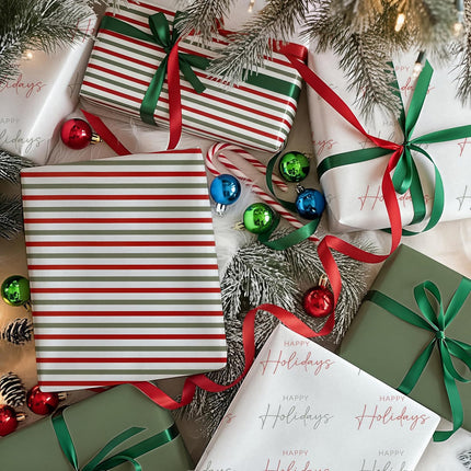 3PCS Christmas Gift Wrapping Paper Rolls 17x120 Inch Vintage Designs