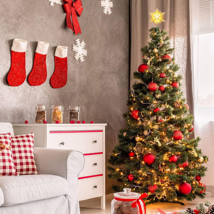 Christmas Tree Topper, 9.25” Snowflake with 20 Lights, Silver & Gold, 120V Plugin