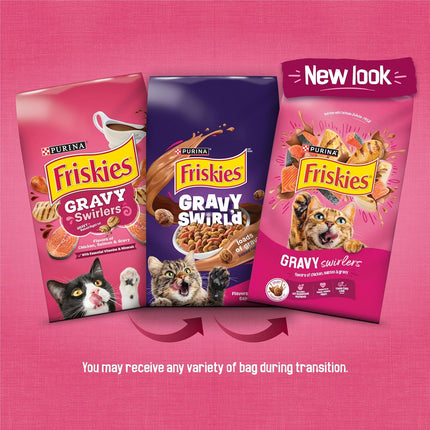 Purina Gravy Swirlers Dry Cat Food – Chicken, Salmon & Gravy, 3.15 lb