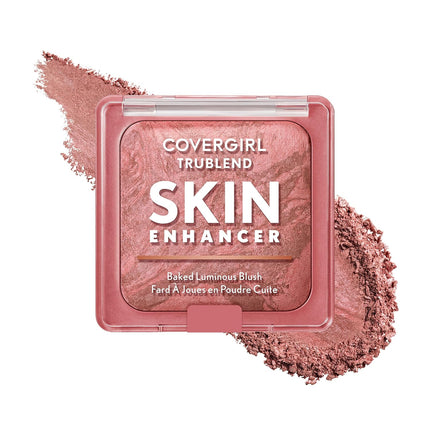 TruBlend Skin Enhancer Baked Luminous Blush, Hyaluronic Acid, Rose Latte Nude Pink