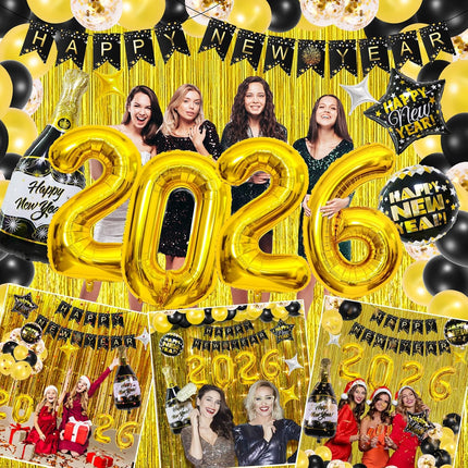 2026 NYE Party Decorations & Supplies Set for Home and Event Celebrations