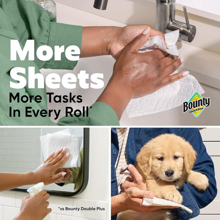 Quick Size White Paper Towels, 8 Family Rolls – Durable and Soft
