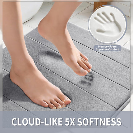 Super Soft Memory Foam Bath Mat – Non-Slip, Absorbent, Home Bathroom Rug