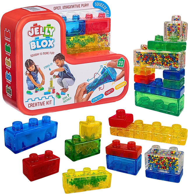 Stretchy Squishy Building Blocks Set 20 Pieces for Toddler Sensory Play