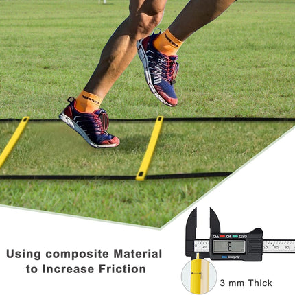 20ft Adjustable Agility Speed Ladder with 12 Rungs and Carry Bag for Sports Training