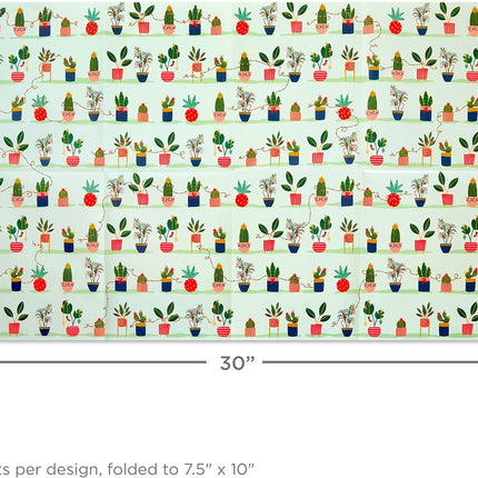 12PCS Cute Christmas Wrapping Paper Sheets – Pink & Mint with Gift Tags