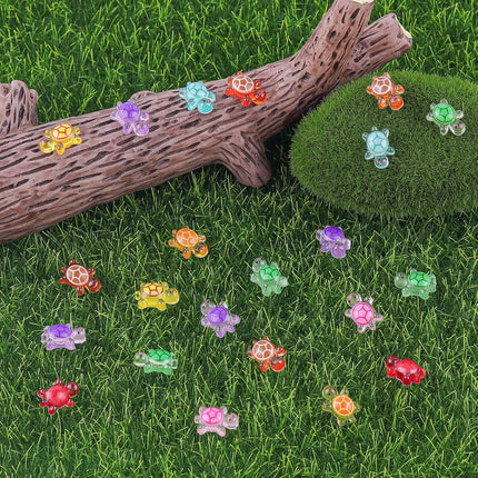 200 Mini Resin Turtles + 1 Jumbo – Glow in the Dark for Fairy Garden & Dollhouse