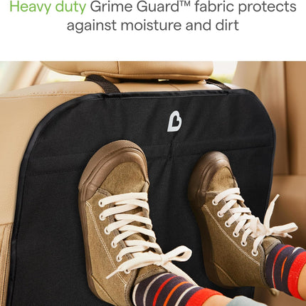 2-Pack Deluxe Kick Mats™ Car Seat Protector for Kids – Black Back Seat Cover