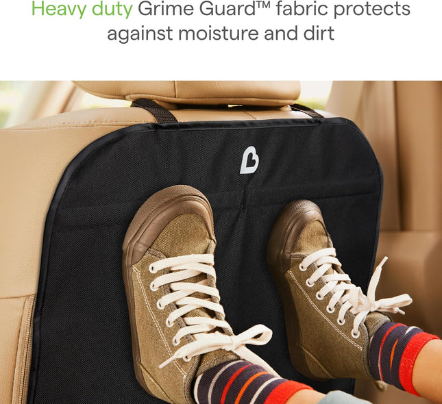 2-Pack Deluxe Kick Mats™ Car Seat Protector for Kids – Black Back Seat Cover
