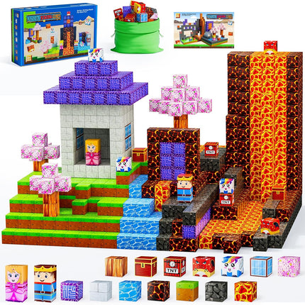 Magnetic Blocks 120PCS – Build Magic Portal STEM Toy for Kids 3+
