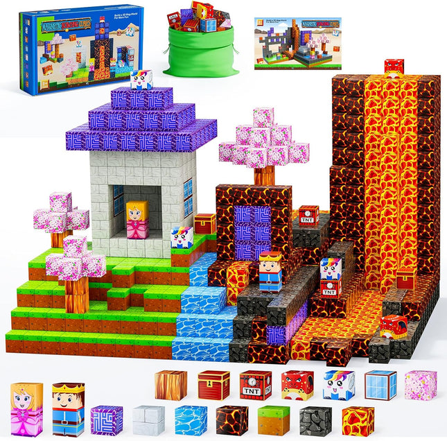 Magnetic Blocks 120PCS – Build Magic Portal STEM Toy for Kids 3+
