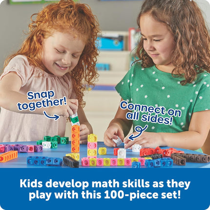 100 MathLink Cubes Set STEM Activities Math Manipulatives Homeschool Kids