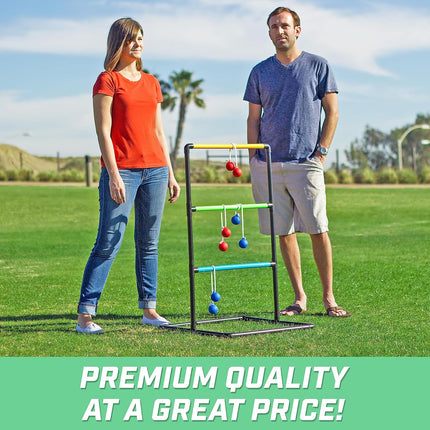 Ladder Toss Game Set with 6 Soft Bolo Balls & Carrying Case for Outdoors