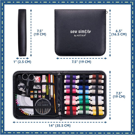 94 Piece Sewing Kit Set with Multicolor Thread Needles and Accessories