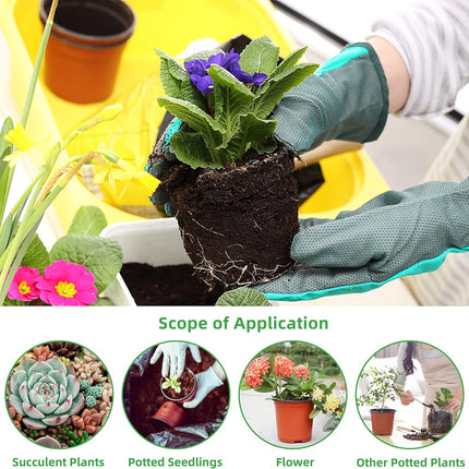 100 Plastic Nursery Pots for Flowers & Seedlings – Includes Plant Labels