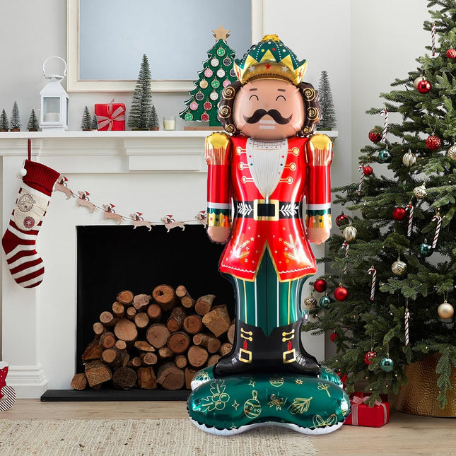 Christmas Party Balloon – 60" Red & Green Nutcracker Foil Decoration Indoor