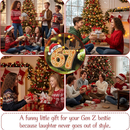 67 Christmas Ornament – Funny 2025 Meme Acrylic Hanging Decor for Teens & Adults