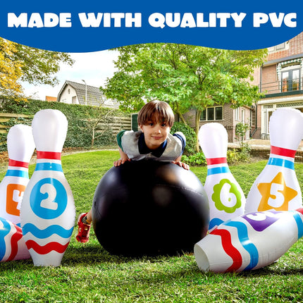 Giant Inflatable Bowling Set for Kids Adults Party Games Indoor Outdoor Fun