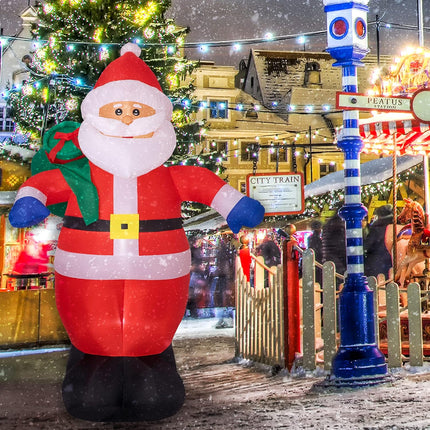 8 FT Christmas Inflatable Santa – Yard Decor with Built-in LED Lights