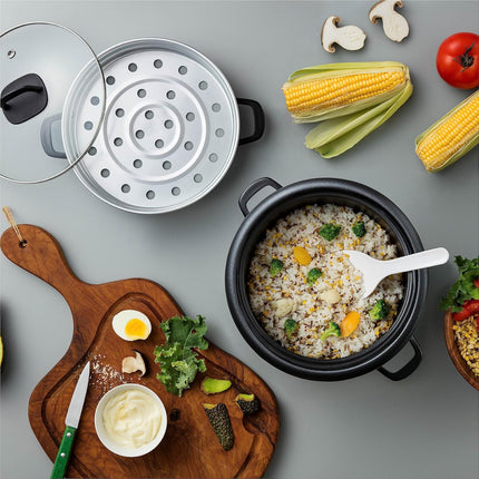 3-Cup Rice Cooker & Grain Cooker with 6-Cup Cooked Capacity, Orange