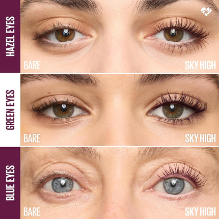 Lash Sensational Sky High Mascara, Volumizing Lengthening Washable, Burgundy Haze