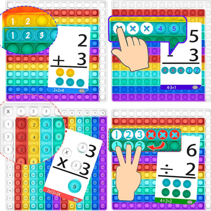 Multiplication Chart Pop It, 12x12 Times Table Math Game for Kids Learning