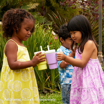 Silicone Sippy Cup – 9oz My 1st Tumbler, BPA-Free, Straw & Handle, Lilac