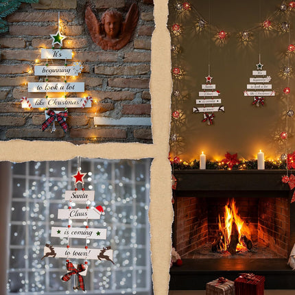 Farmhouse Wooden Christmas Sign – Premium Large Hanging Decor for Home