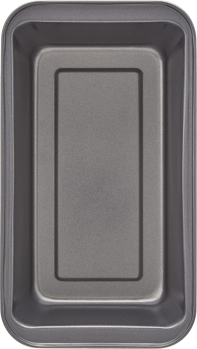 Set of 2 Nonstick Bread Loaf Pans – 9.5x5", Even Heat, Gray for Baking