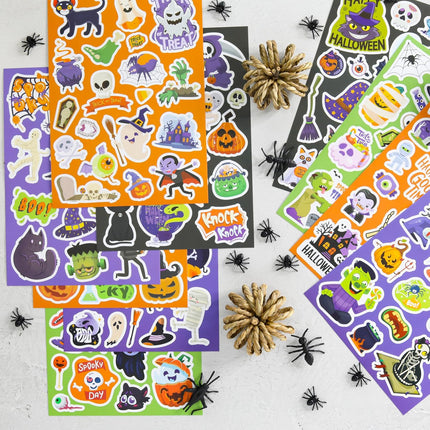 200-Piece Halloween Stickers for Kids, Spooky Party Favors, Crafts & Trick-or-Treat Bags