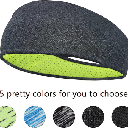 5-Pack Men’s Sports Headbands – Breathable, Washable, Workout Ready