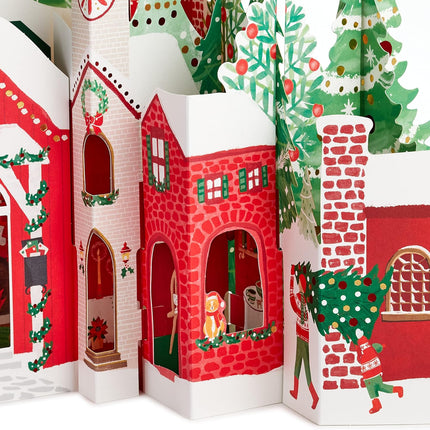 Paper Wonder Pop-Up Christmas Card – Jumbo Accordion Village Table Decoration