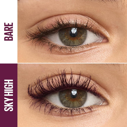 Lash Sensational Sky High Mascara, Volumizing Lengthening Washable, Burgundy Haze