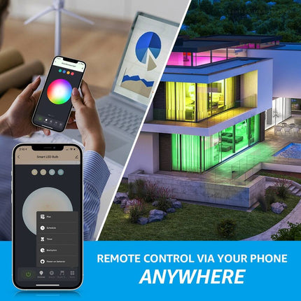A19 LED Smart Bulb, Dimmable Color Changing, Alexa & Google Home, 1 Pack