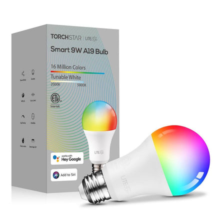 A19 LED Smart Bulb, Dimmable Color Changing, Alexa & Google Home, 1 Pack