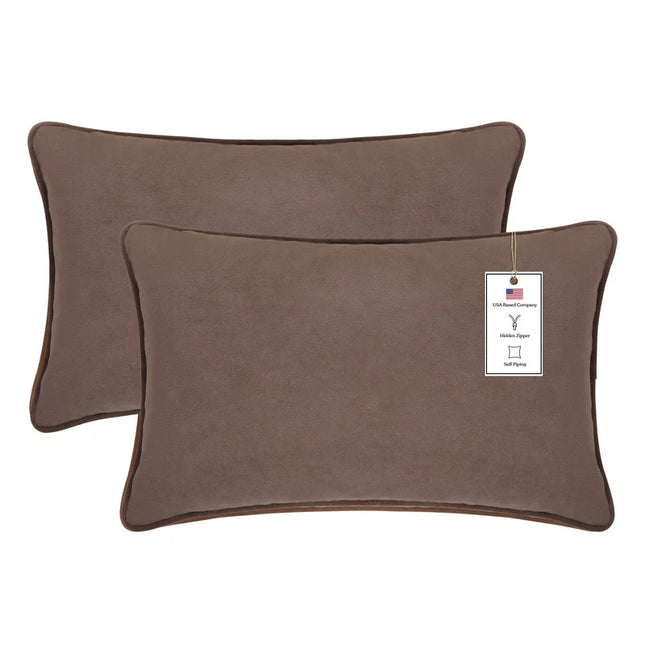 Set of 2 Velvet Throw Pillow Covers – Sofas & Beds, Hidden Zipper