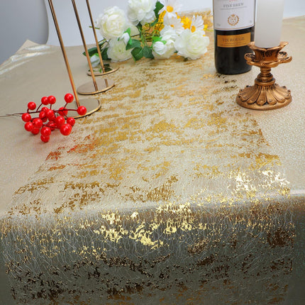 2pcs Gold Sequin Table Runners – 11"x108" Metallic Mesh Decor for Events & Parties