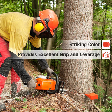 4-Pack Tree Felling Wedges with Spikes – 5.5" & 8" with Storage Bag