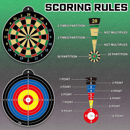 Magnetic Dart Board Set with 12 Darts for Kids Indoor Party Games
