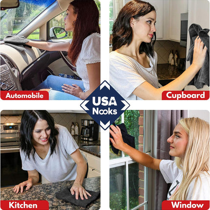 Premium 300GSM Microfiber Cleaning Cloth, Ultra Absorbent Car Towels