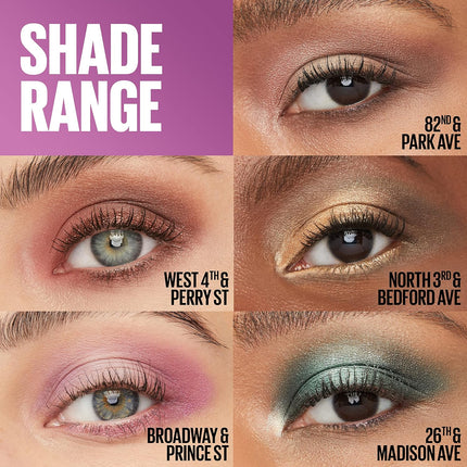 New York Shadow Blocks Eyeshadow Palette, Stacked Trio, Broadway & Prince St, 0.08oz