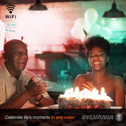 WiFi LED Smart Bulb 4-Pack – A19, Full Color & Tunable White, Alexa/Google