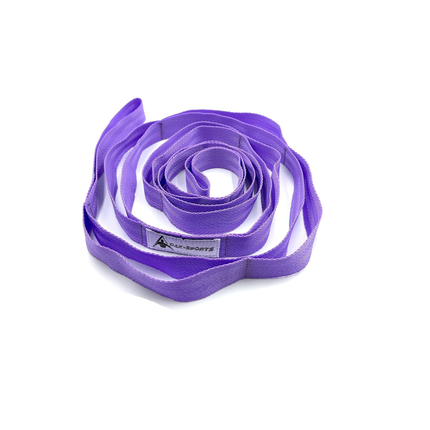 Yoga Stretching Strap with Loops, Non-Elastic Strap for Pilates & Therapy