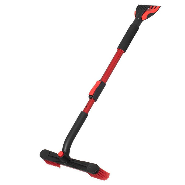 Aluminum Snow Brush & Ice Scraper, Non-Slip Grip, Scratch-Free Winter Car Tool