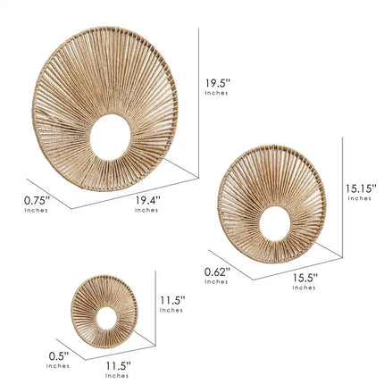 American Art Decor Woven Paper Rope Wall Decor Set of 3 Pieces