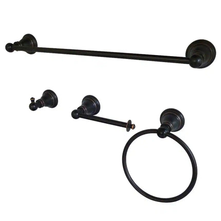 4 Piece American Classic Bathroom Hardware Set Towel Bar Towel Ring Hook